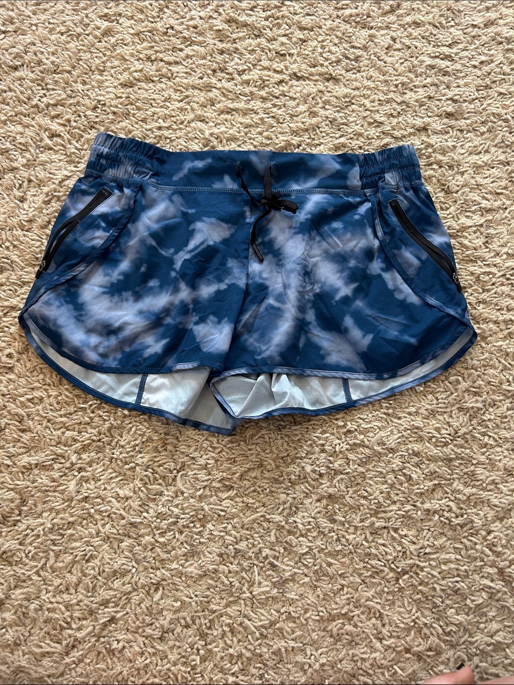 Zyia Navy Tie-Dye Running Shorts